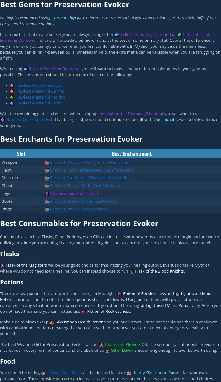 IcyVeins Consumables
