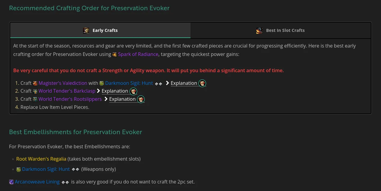 Wowhead Crafting